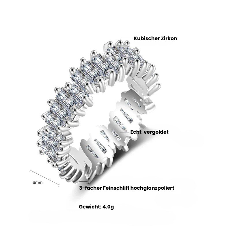 Luxuriöser Eternity-Ring mit Kristallbesatz