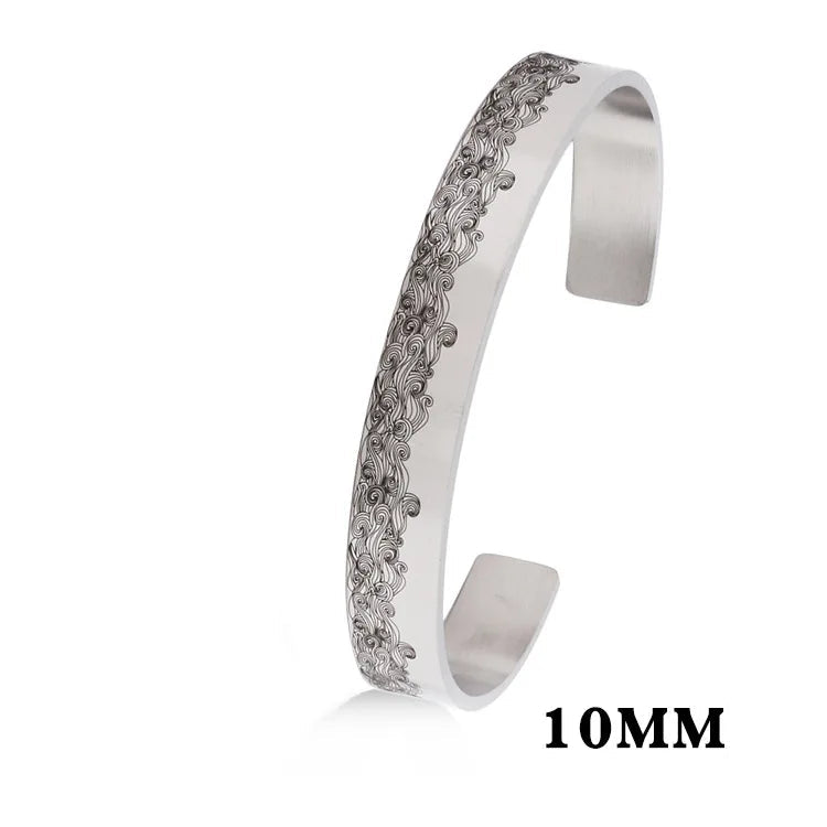 Minimalistisches Edelstahl-Manschettenarmband