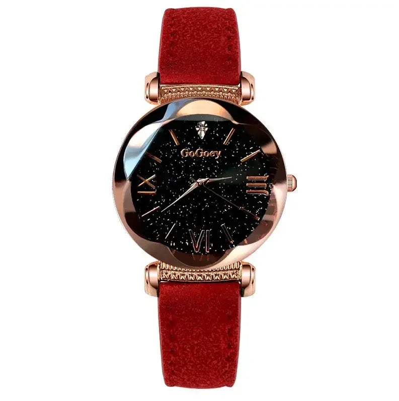 Starry Sky Quarz-Armbanduhr für Frauen – Elegante Damen Uhr, Montre Femme, Reloj Mujer, Horloges Women, Relógio Feminino