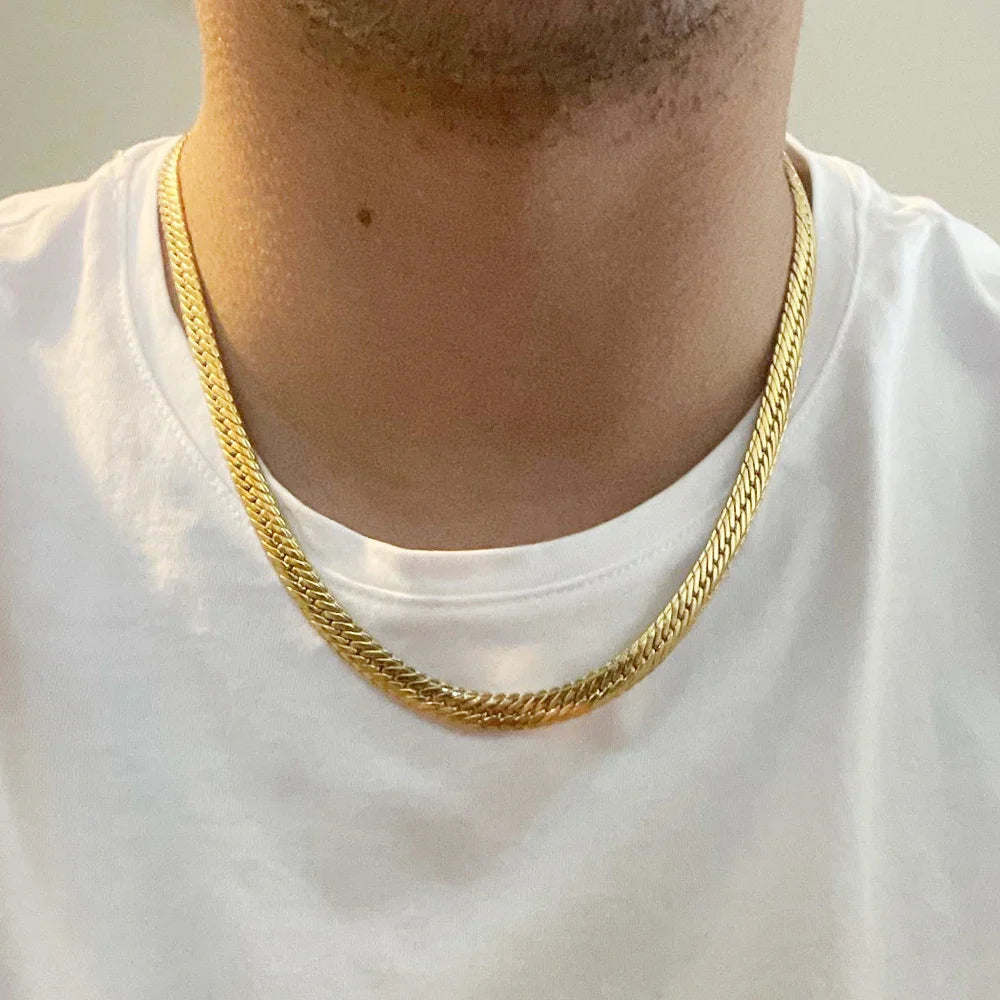 Hip Hop Goldkette für Herren – 8mm Curb Design