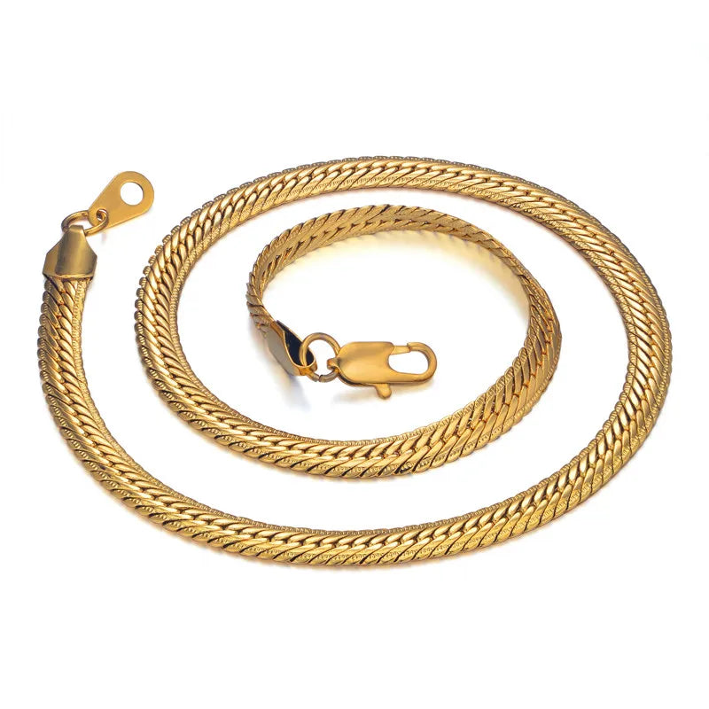 Hip Hop Goldkette für Herren – 8mm Curb Design