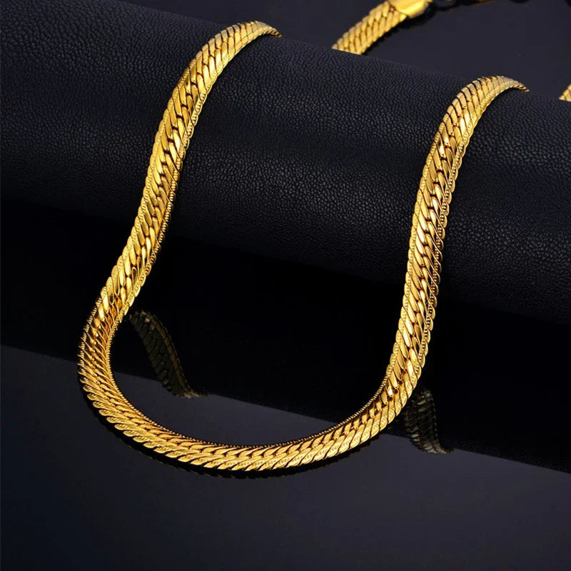 Hip Hop Goldkette für Herren – 8mm Curb Design
