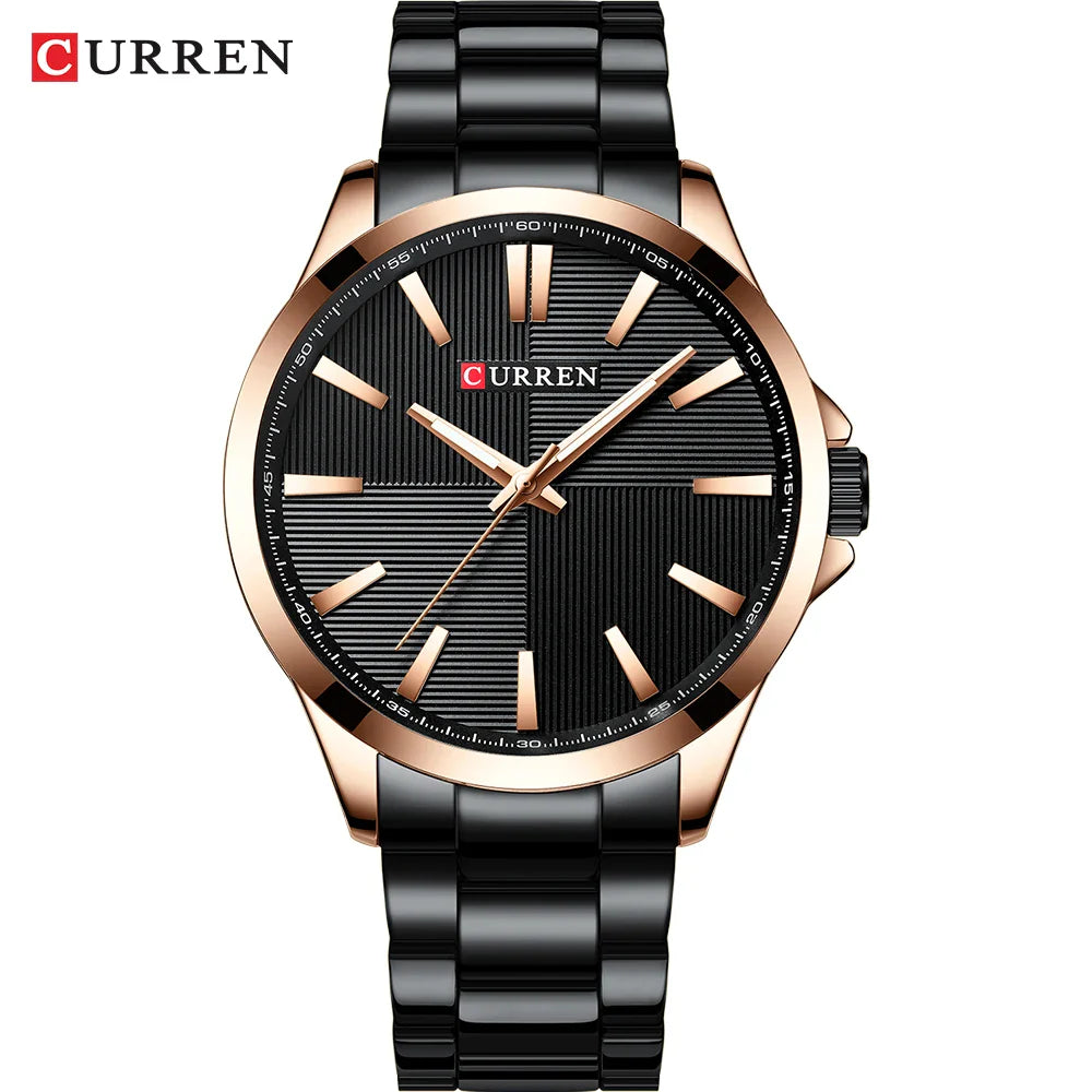 Herren Armbanduhr – Edelstahl Mesh Quarz-Uhr | Business & Freizeit | 3ATM Wasserdicht