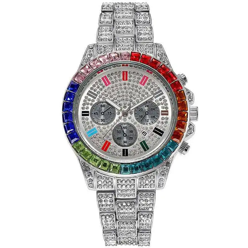 Iced Out Quarzuhr – Statement-Piece in Gold