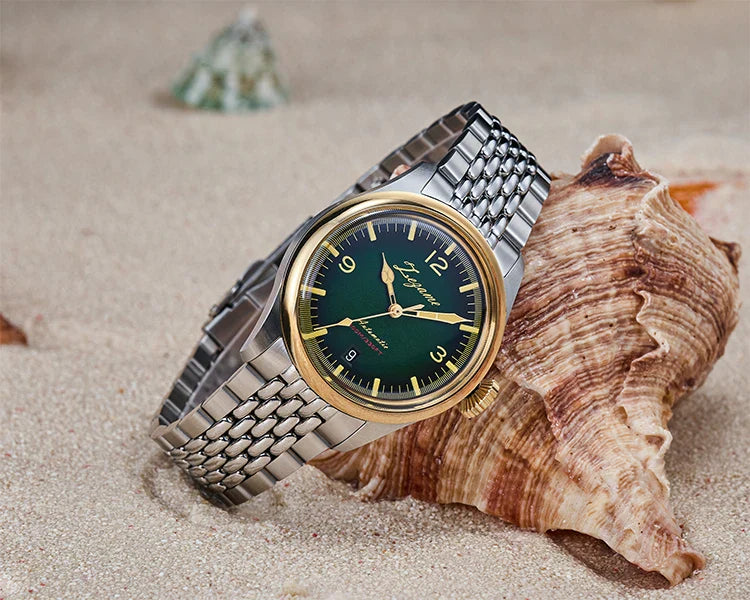 YN55a Herrenuhr – Luxus Automatik Uhr 38 mm, Retro Design, Chronograph, 100 m wasserdicht, Vintage Style