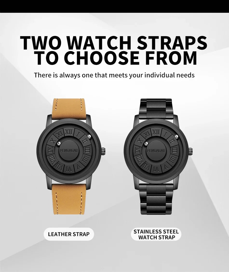 2024 Neue Luxus Quarzuhr für Männer – Kreative Scrollen Zeiger, Magnetische Handgelenk Uhr, Relogio Masculino