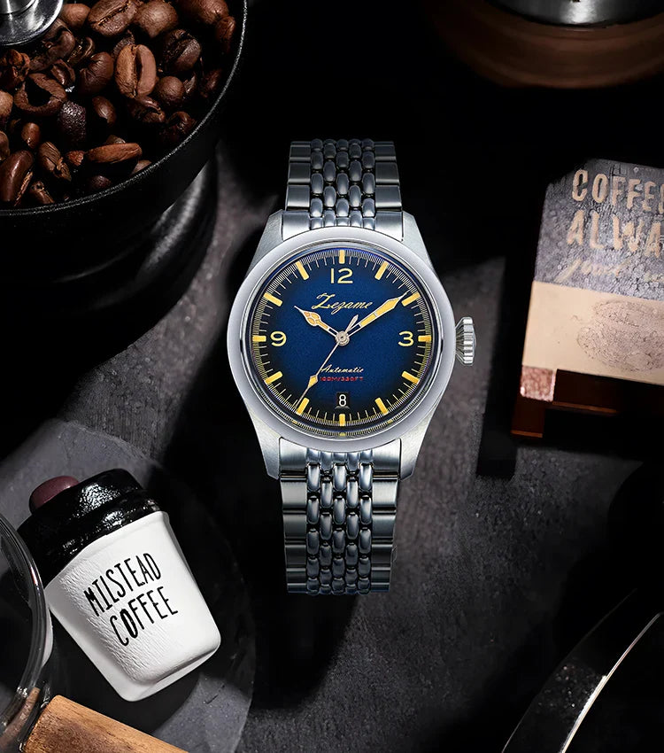 YN55a Herrenuhr – Luxus Automatik Uhr 38 mm, Retro Design, Chronograph, 100 m wasserdicht, Vintage Style