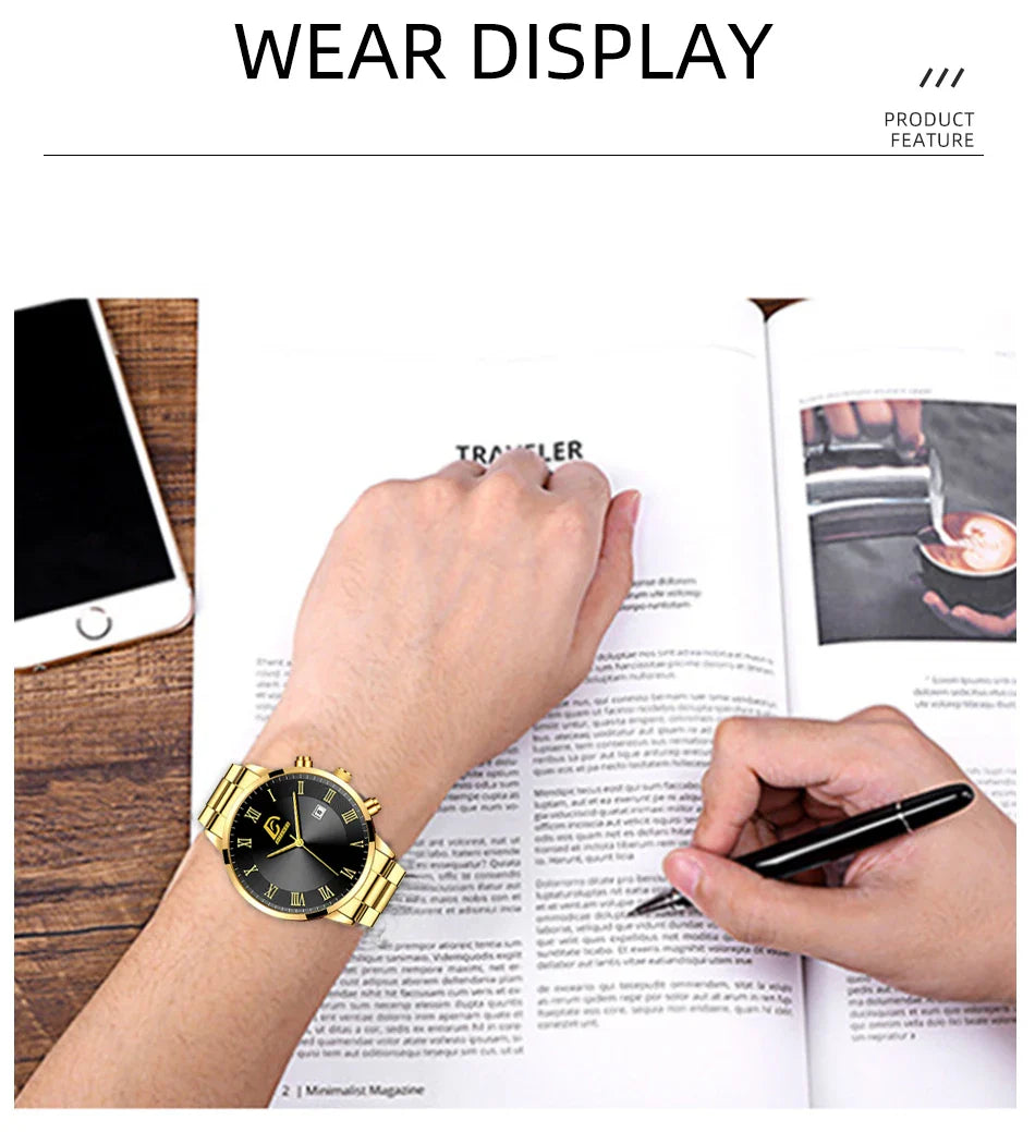 Luxus Herren-Armbanduhr – Minimalistisch & Elegant.