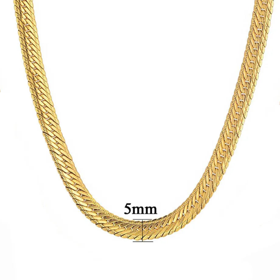 Hip Hop Goldkette für Herren – 8mm Curb Design