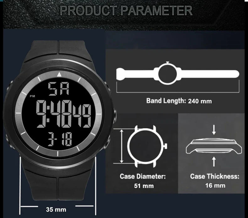 Taktische LED-Militäruhr – Robust & Wasserdicht