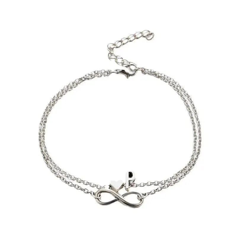 Buchstaben Anhänger Ketten-Initials Fußkettchen