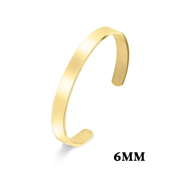 Minimalistisches Edelstahl-Manschettenarmband