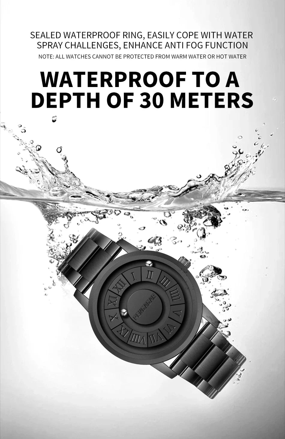 2024 Neue Luxus Quarzuhr für Männer – Kreative Scrollen Zeiger, Magnetische Handgelenk Uhr, Relogio Masculino