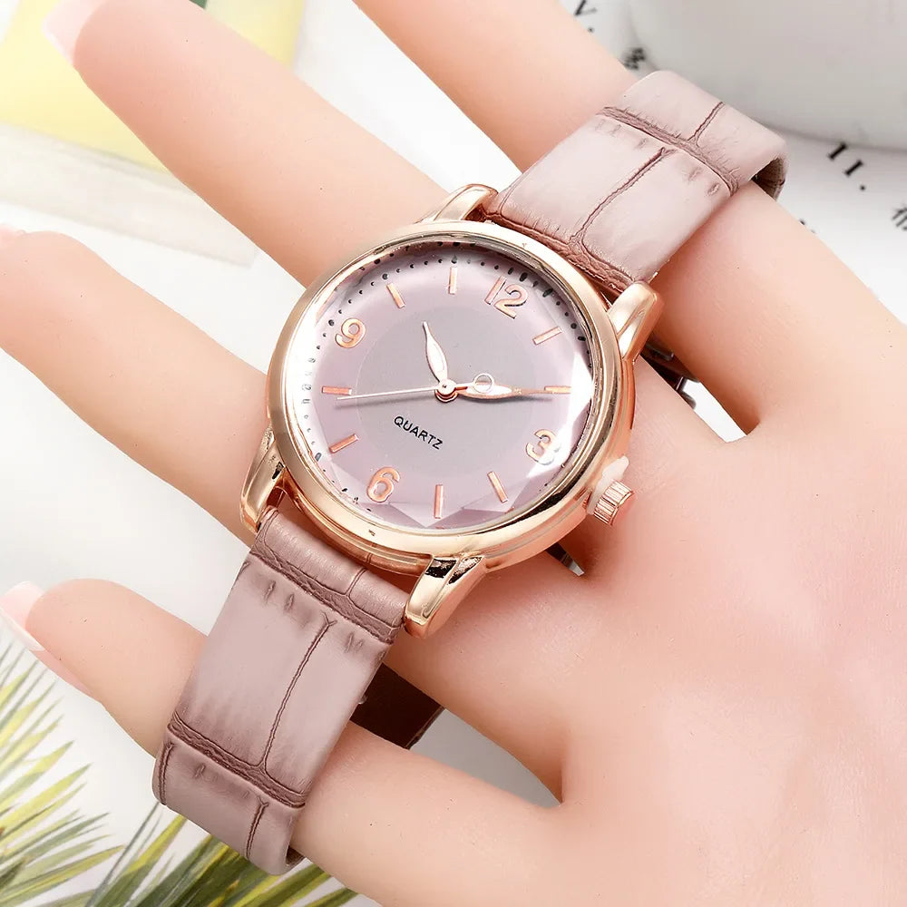 Luxus Damen Uhr – Mode Quarzuhr mit Lederarmband, Reloj Mujer, Montre Femme