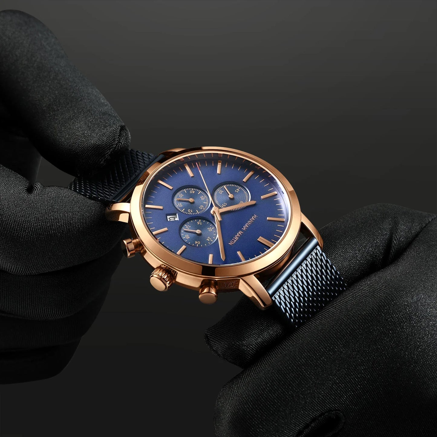 Quarzuhr für Herren – Edelstahl Chronograph mit Datum und Wasserschutz