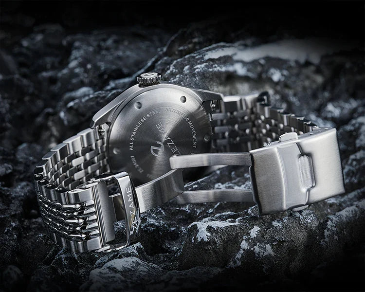 YN55a Herrenuhr – Luxus Automatik Uhr 38 mm, Retro Design, Chronograph, 100 m wasserdicht, Vintage Style