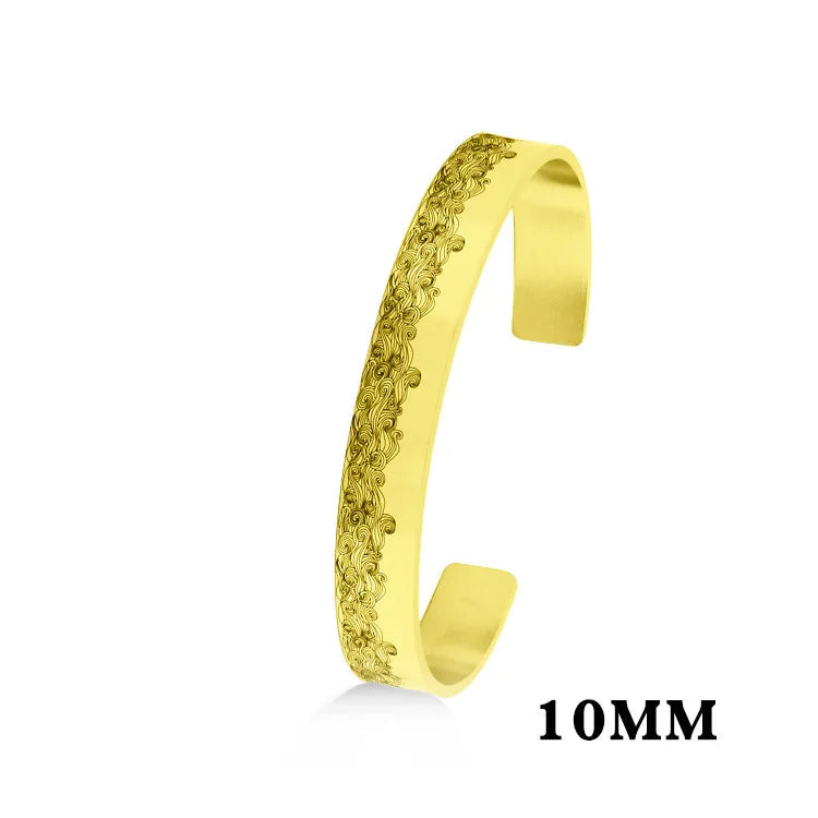 Minimalistisches Edelstahl-Manschettenarmband