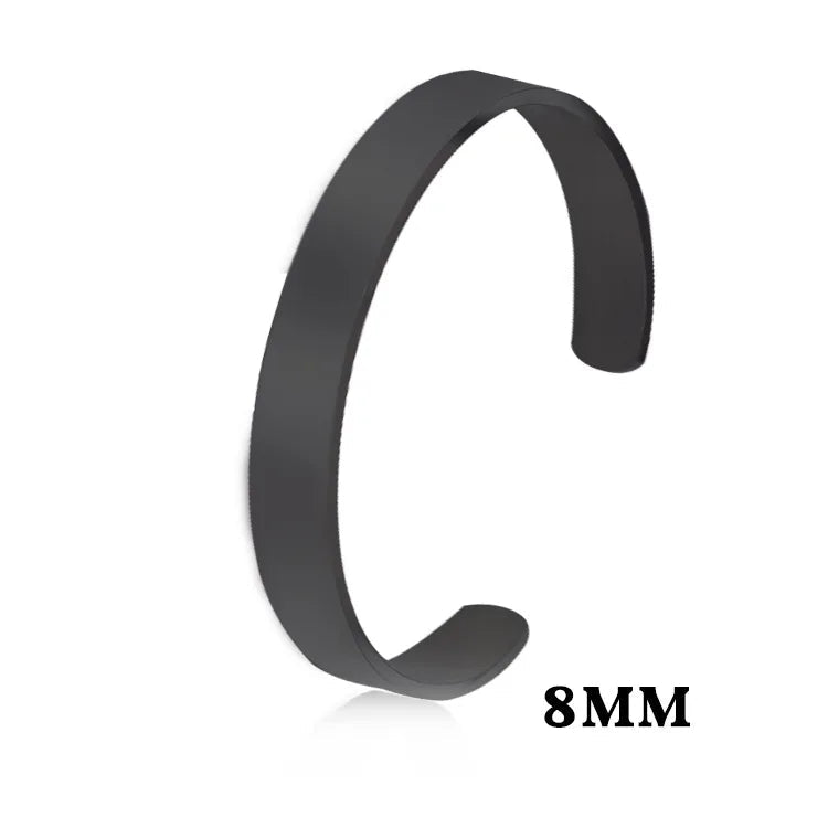 Minimalistisches Edelstahl-Manschettenarmband