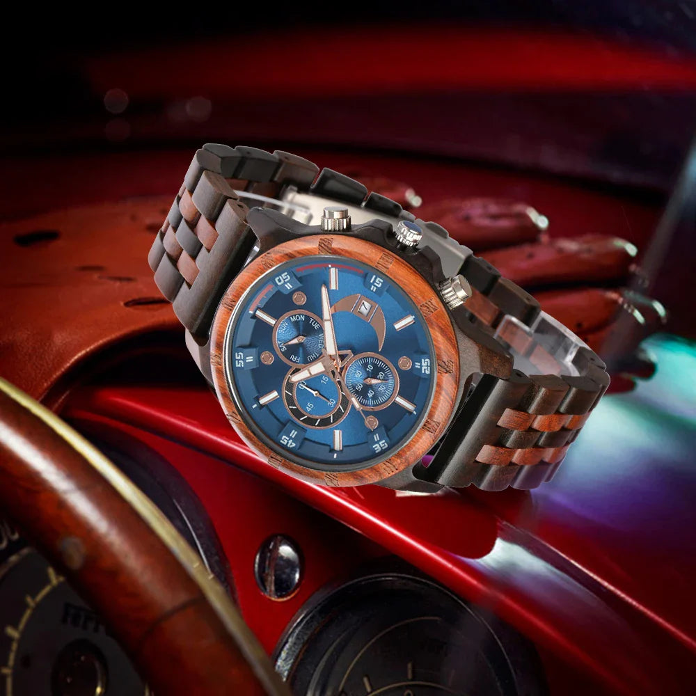 Gravierte Holzuhr für Männer – Das perfekte Geschenk