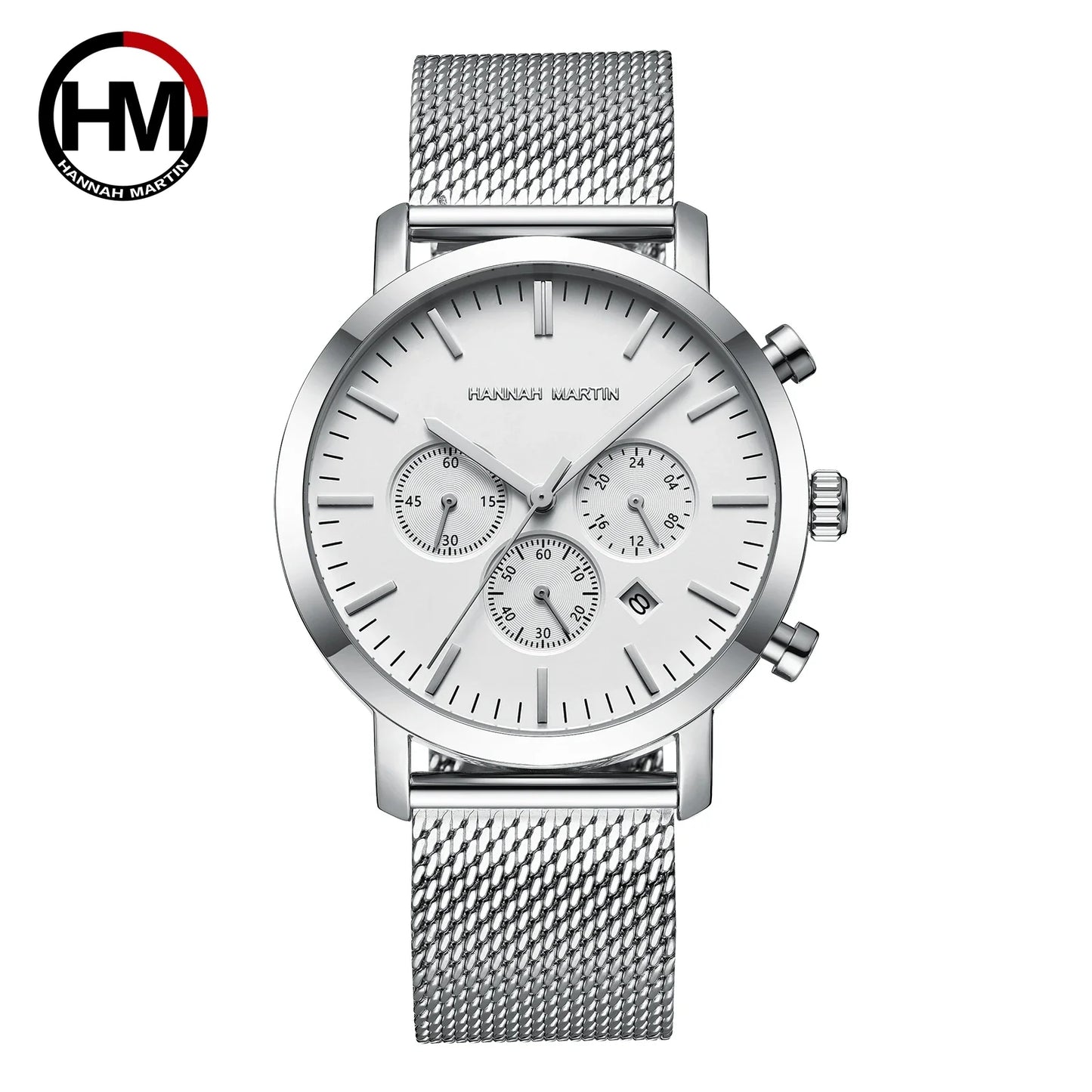 Quarzuhr für Herren – Edelstahl Chronograph mit Datum und Wasserschutz