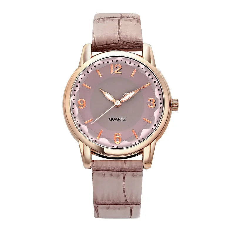 Luxus Damen Uhr – Mode Quarzuhr mit Lederarmband, Reloj Mujer, Montre Femme
