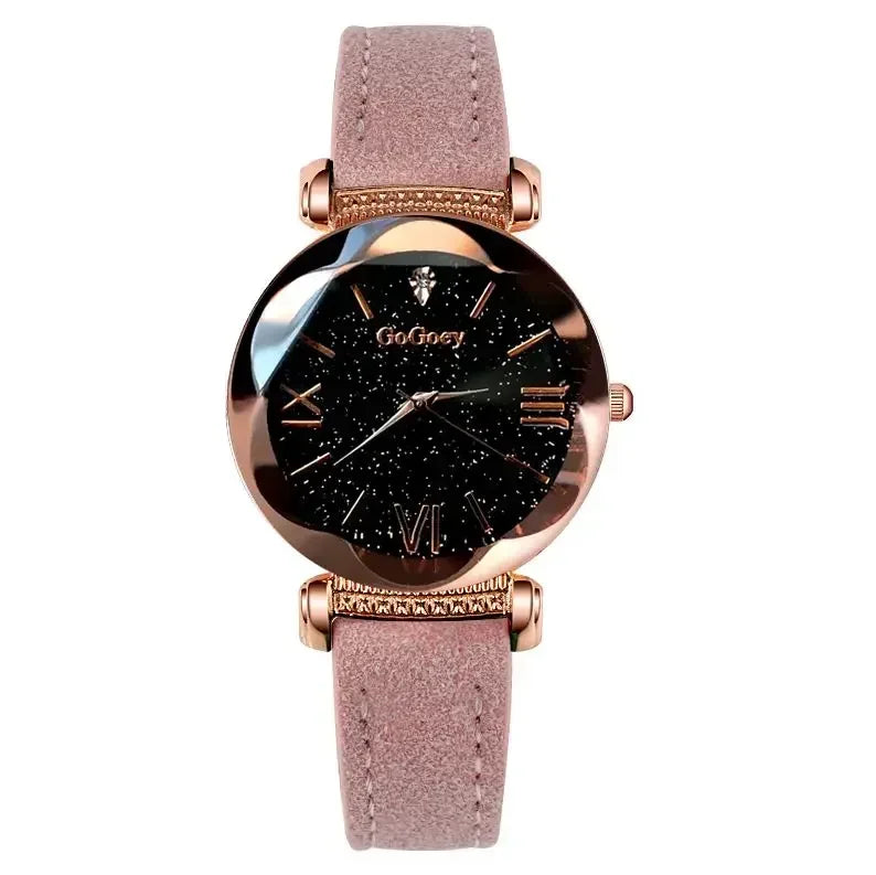 Starry Sky Quarz-Armbanduhr für Frauen – Elegante Damen Uhr, Montre Femme, Reloj Mujer, Horloges Women, Relógio Feminino