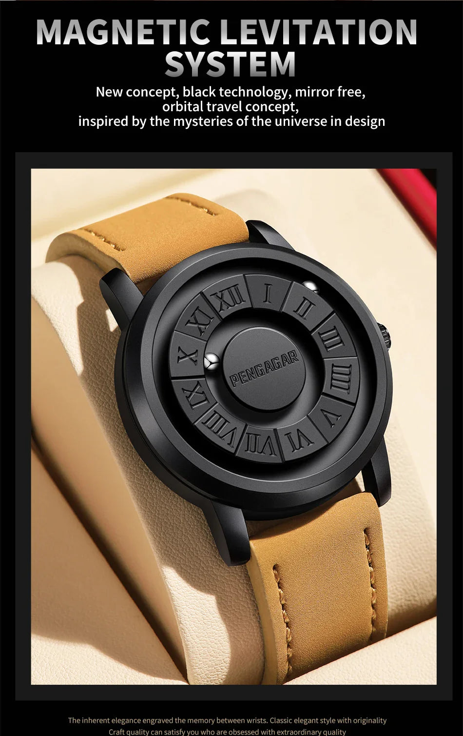 2024 Neue Luxus Quarzuhr für Männer – Kreative Scrollen Zeiger, Magnetische Handgelenk Uhr, Relogio Masculino