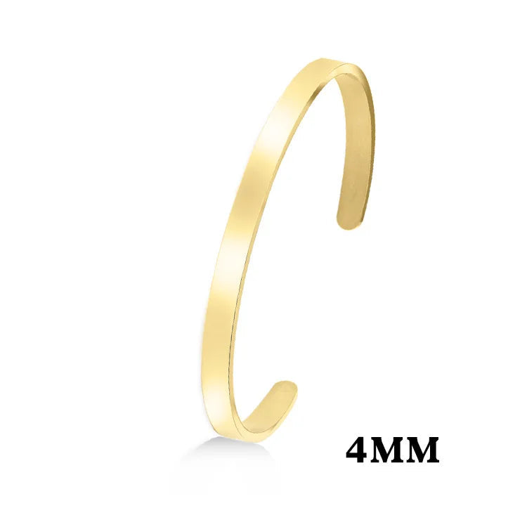 Minimalistisches Edelstahl-Manschettenarmband