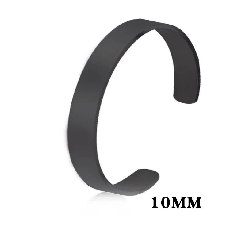 Minimalistisches Edelstahl-Manschettenarmband
