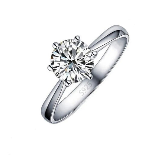 Klassischer Solitaire-Ring aus 925er Silber – Zeitlose Eleganz