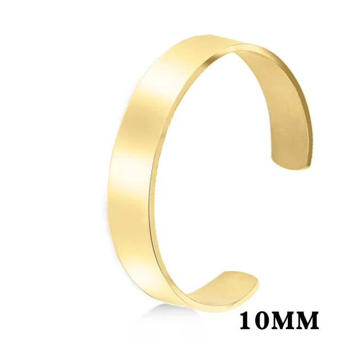 Minimalistisches Edelstahl-Manschettenarmband