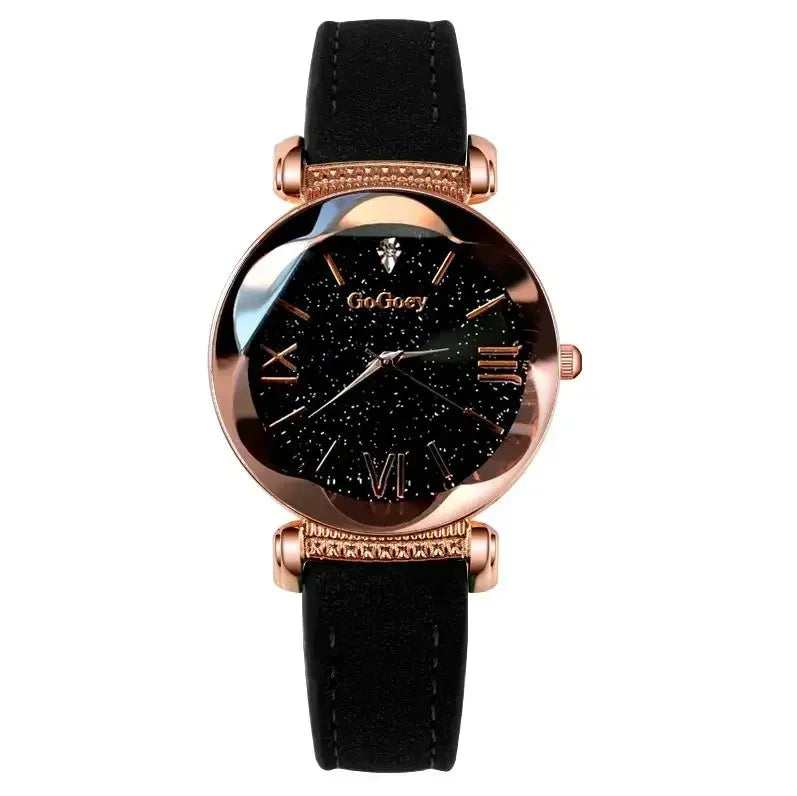 Starry Sky Quarz-Armbanduhr für Frauen – Elegante Damen Uhr, Montre Femme, Reloj Mujer, Horloges Women, Relógio Feminino