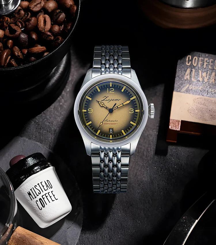 YN55a Herrenuhr – Luxus Automatik Uhr 38 mm, Retro Design, Chronograph, 100 m wasserdicht, Vintage Style