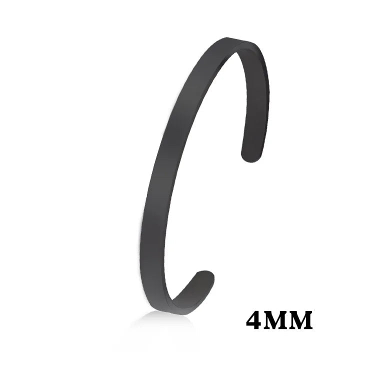 Minimalistisches Edelstahl-Manschettenarmband