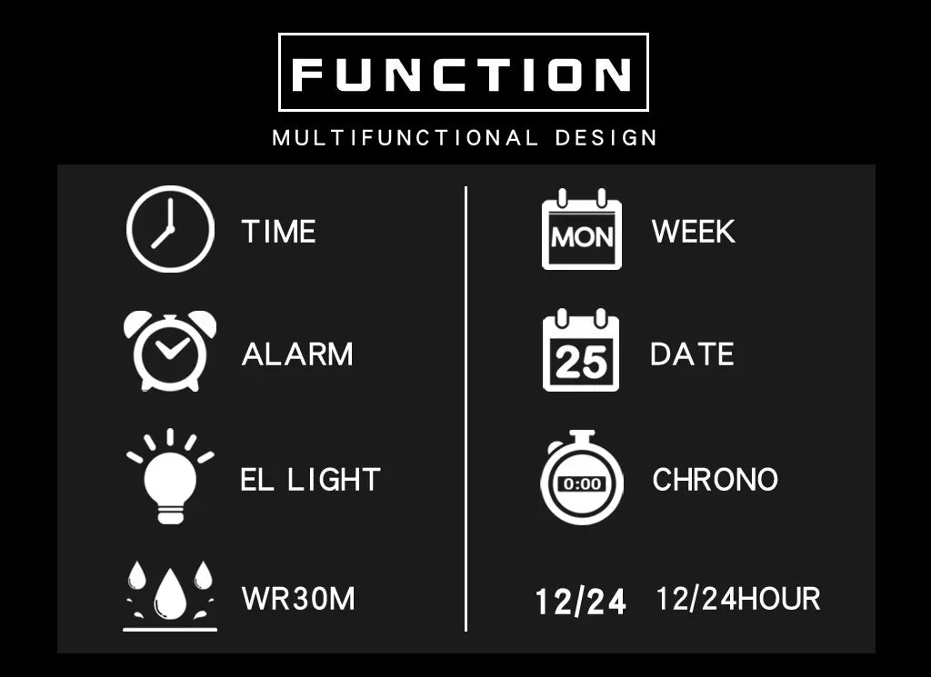 Digitale Retro Uhr für Männer – Sportuhr mit LED-Display, Reloj Hombre, Studenten Uhr, Relogio Masculino