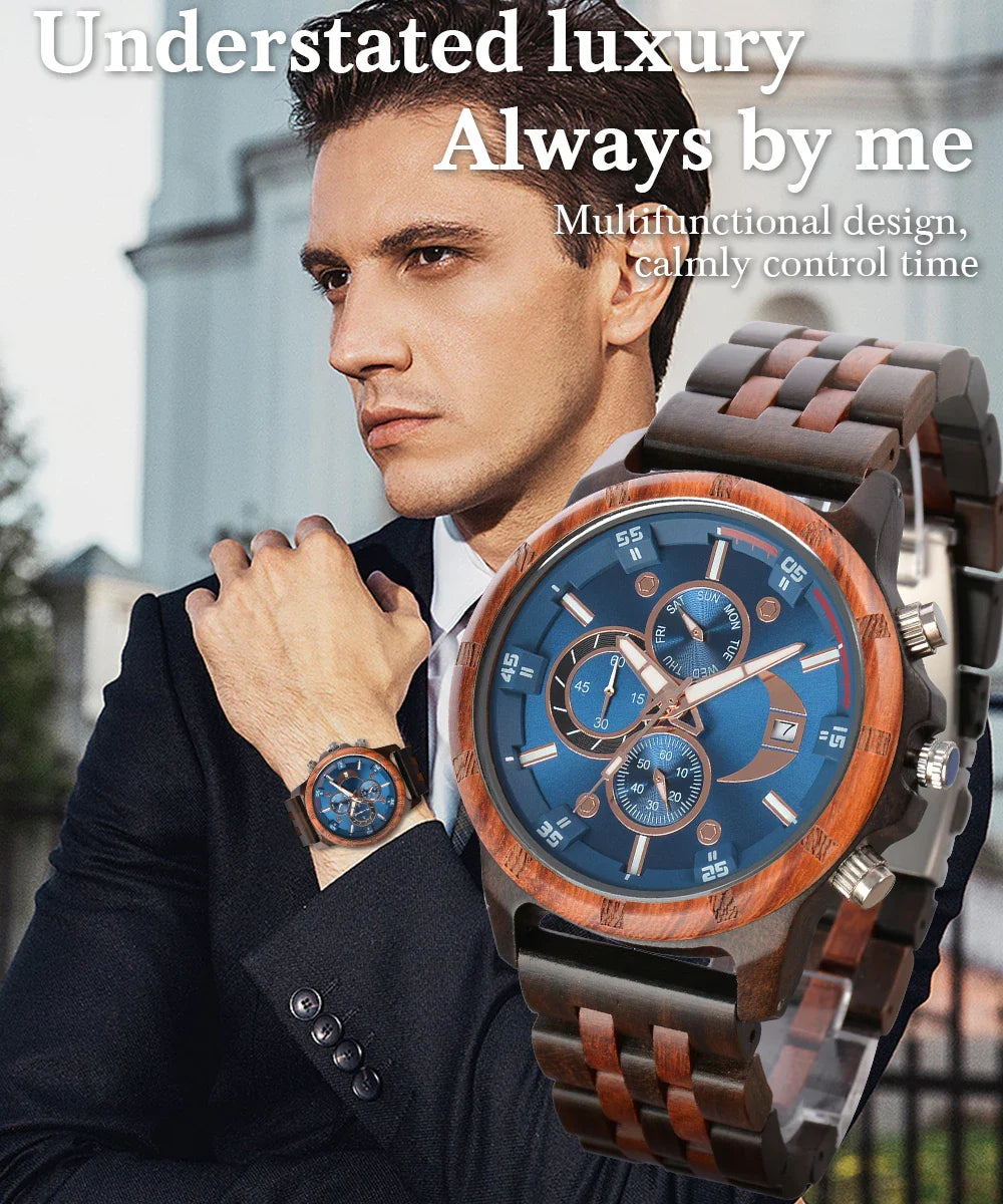 Gravierte Holzuhr für Männer – Das perfekte Geschenk