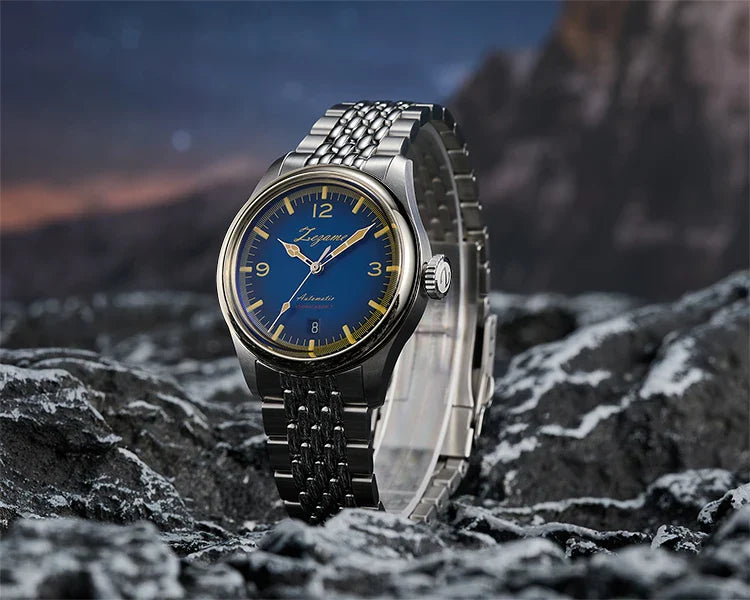 YN55a Herrenuhr – Luxus Automatik Uhr 38 mm, Retro Design, Chronograph, 100 m wasserdicht, Vintage Style