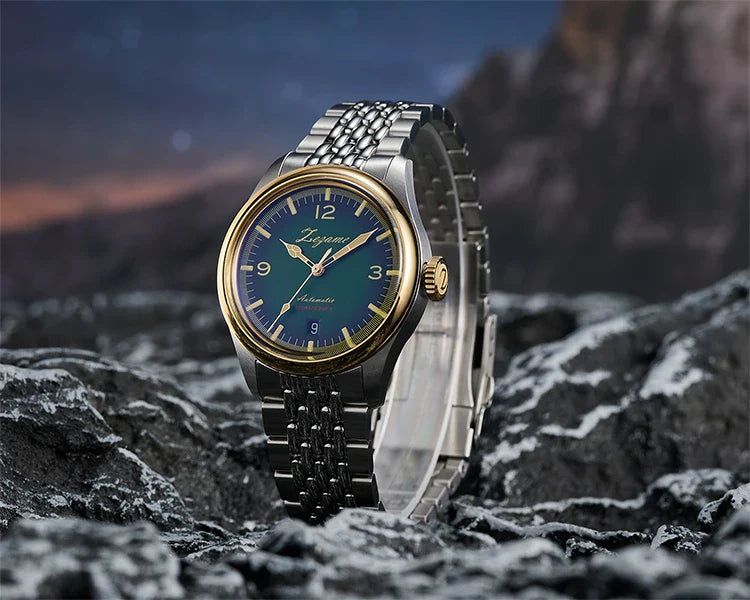 YN55a Herrenuhr – Luxus Automatik Uhr 38 mm, Retro Design, Chronograph, 100 m wasserdicht, Vintage Style