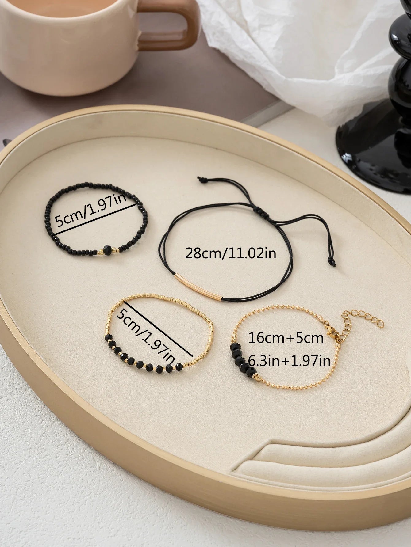 Elegantes Armband mit Naturstein und Rocailles