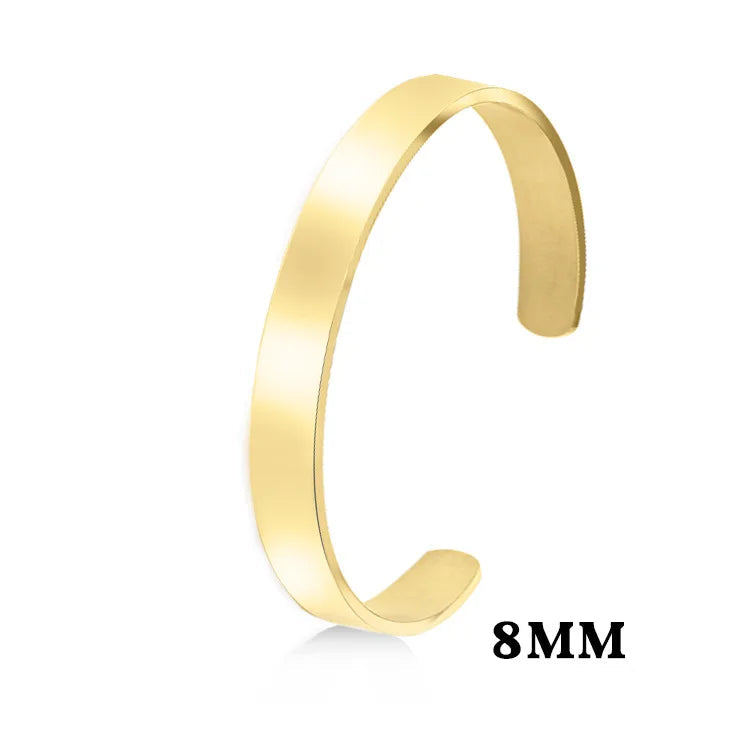 Minimalistisches Edelstahl-Manschettenarmband