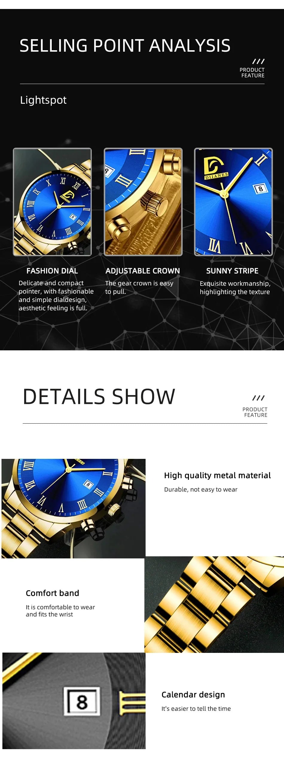 Luxus Herren-Armbanduhr – Minimalistisch & Elegant.