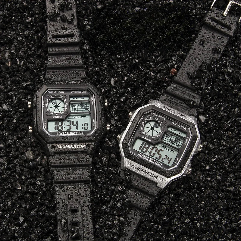 Digitale Retro Uhr für Männer – Sportuhr mit LED-Display, Reloj Hombre, Studenten Uhr, Relogio Masculino