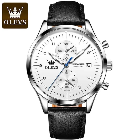 Luxus Quarzuhr für Herren – Wasserdicht, Chronograph, Luminous, Automatisches Datum
